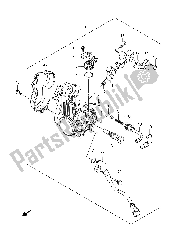 Tutte le parti per il Corpo Farfallato del Suzuki RM Z 450 2014