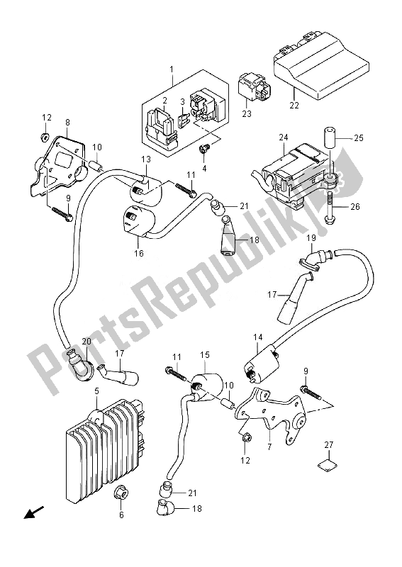 Todas las partes para Eléctrico de Suzuki DL 1000A V Strom 2014