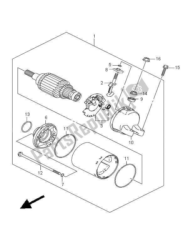 Toutes les pièces pour le Démarrage Du Moteur (e2-e19-e24-p37) du Suzuki GSX 1300R Hayabusa 2009