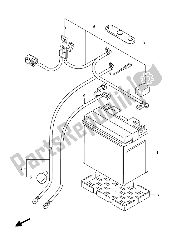 Toutes les pièces pour le Batterie du Suzuki LT A 750 XPZ Kingquad AXI 4X4 2014