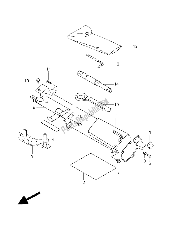 All parts for the Tool Holder of the Suzuki GSX 1300 BKA B King 2009