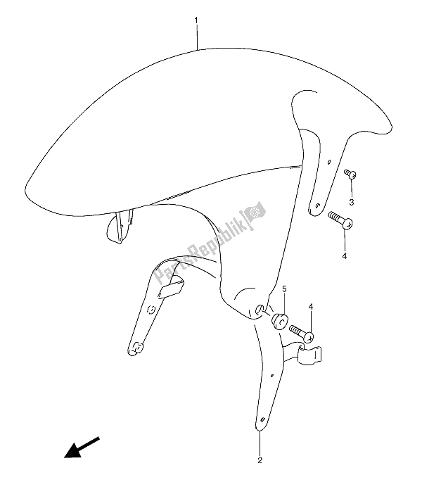 Todas as partes de Pára-lama Dianteiro do Suzuki RGV 250 1992