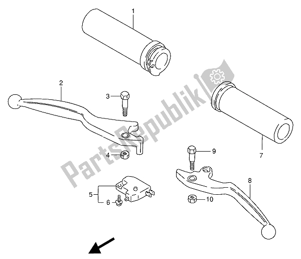 Toutes les pièces pour le Levier De Poignée du Suzuki VS 800 GL Intruder 1994