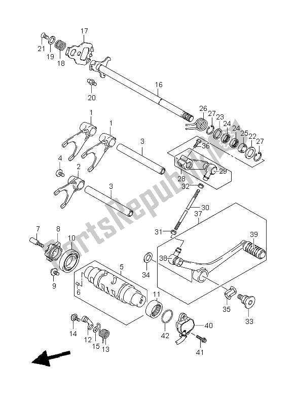 Tutte le parti per il Cambio Di Marcia del Suzuki GSF 1250 Nassa Bandit 2009