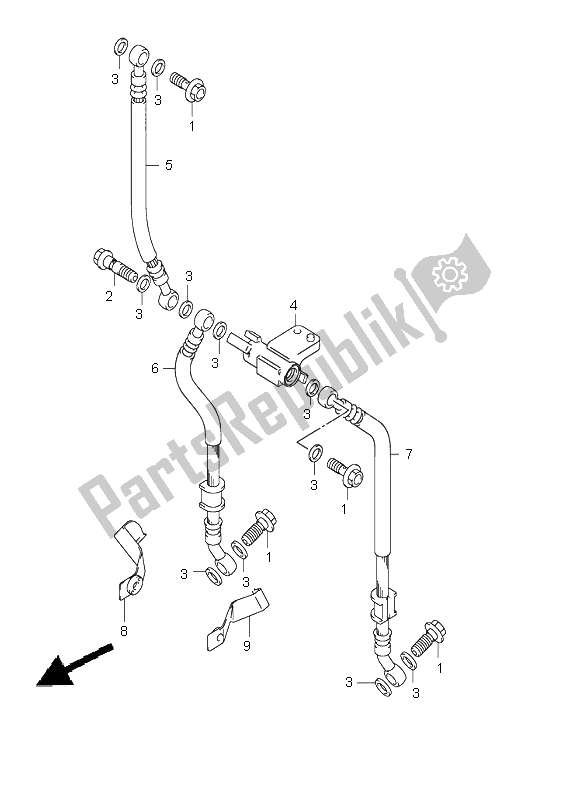 Toutes les pièces pour le Flexible De Frein Avant du Suzuki GSX 1400 2005