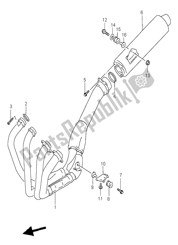 Tutte le parti per il Silenziatore del Suzuki RF 900R 1995