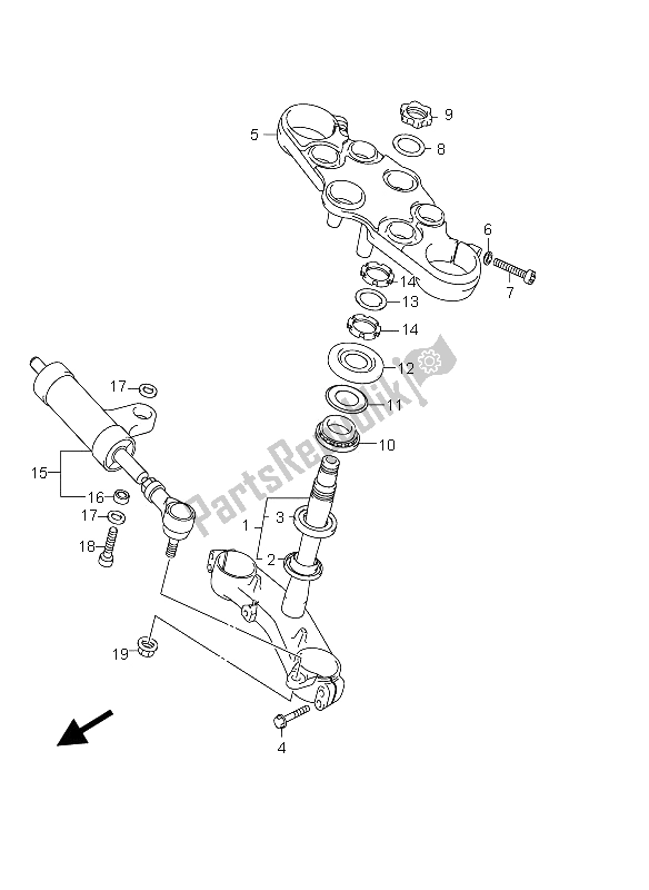 Tutte le parti per il Ammortizzatore Di Sterzo Della Staffa del Suzuki GSX 1300R Hayabusa 2006