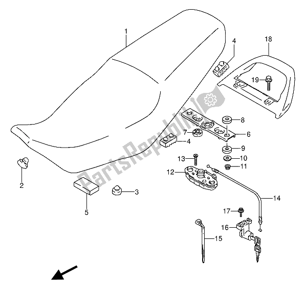 Tutte le parti per il Posto A Sedere del Suzuki GS 500 EU 1989