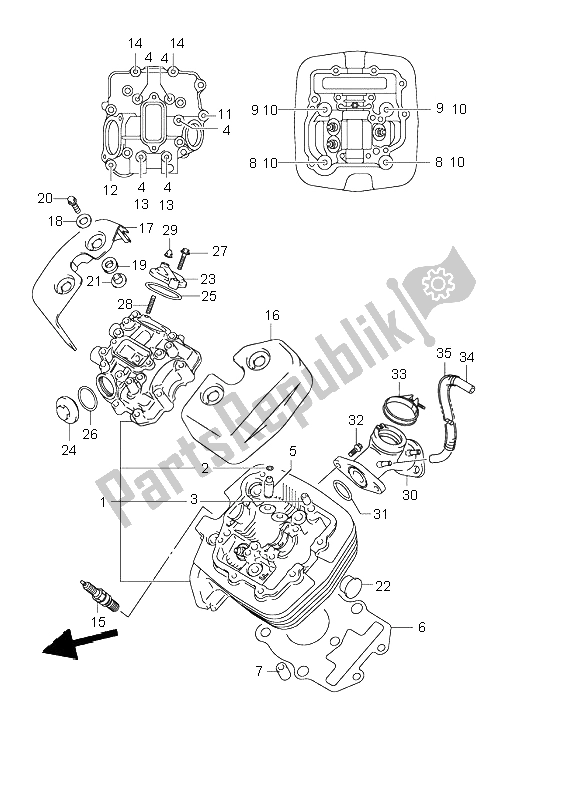 Wszystkie części do G? Owica Cylindra (przód) Suzuki VL 250 Intruder 2003