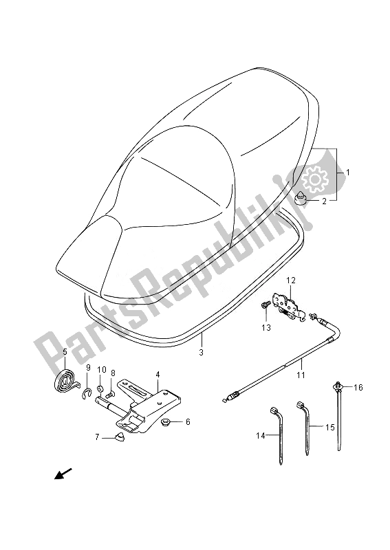 Wszystkie części do Siedzenie Suzuki UH 125A Burgman 2014