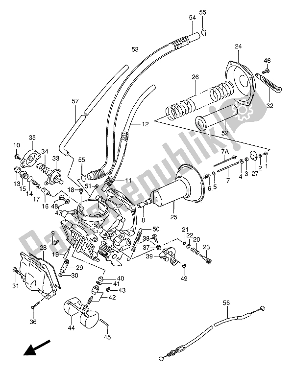 Tutte le parti per il Carburatore (anteriore) del Suzuki VX 800U 1990