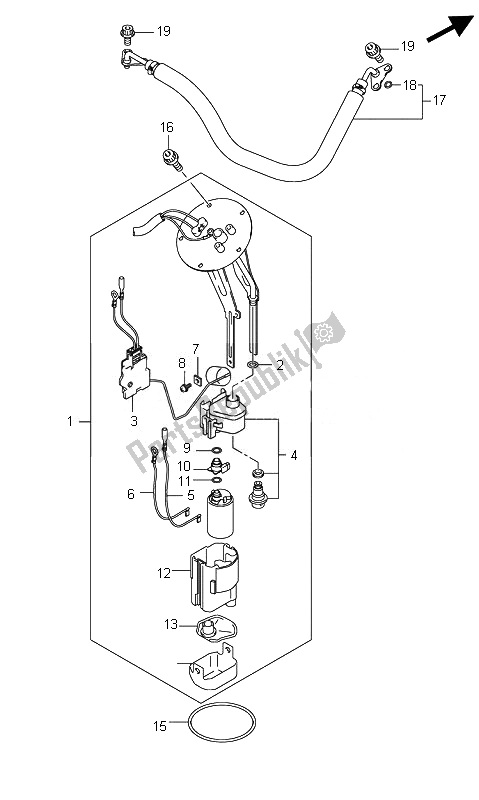 Todas las partes para Bomba De Combustible de Suzuki Burgman AN 400Z 2007