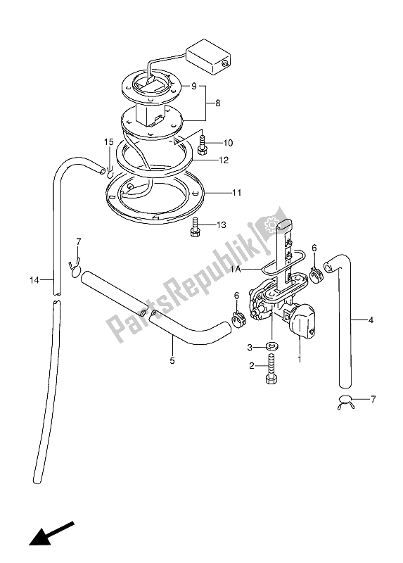 Todas las partes para Grifo De Combustible de Suzuki GSX 600 FUU2 1994