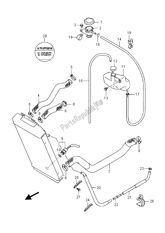 Todas las partes para Manguera Del Radiador (vl800cue E19) de Suzuki VL 800 CT Intruder 2014