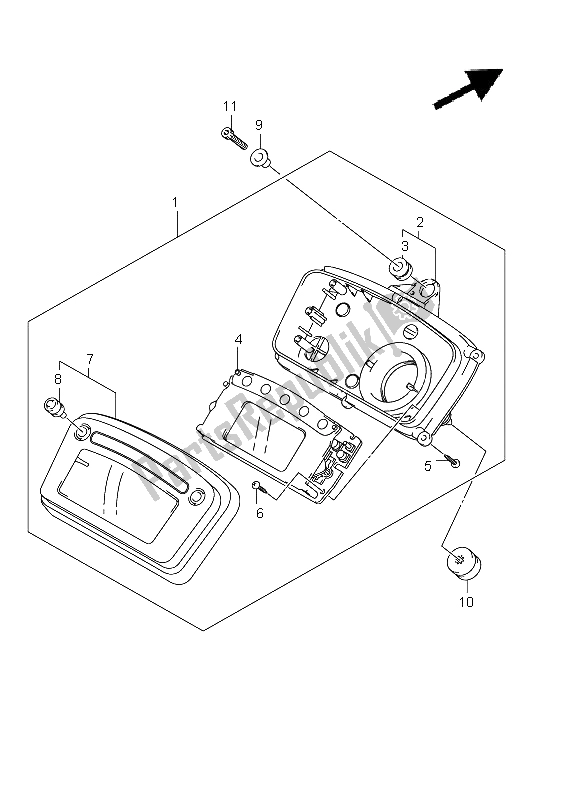 All parts for the Speedometer (lt-a750xp P17) of the Suzuki LT A 750 XPZ Kingquad AXI 4X4 2012