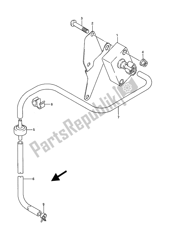 Alle onderdelen voor de Boost Sensor van de Suzuki VS 1400 Glpf Intruder 1992