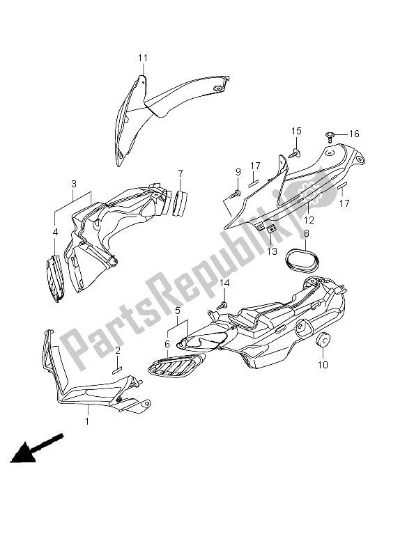 Toutes les pièces pour le Tuyau D'admission D'air du Suzuki GSX R 750 2008