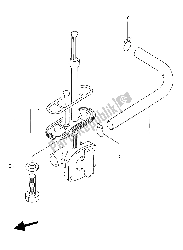 All parts for the Fuel Cock of the Suzuki DR 125 SE 1998