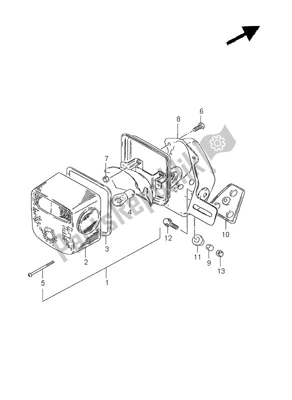 Tutte le parti per il Luce Posteriore (e18-e22) del Suzuki GN 125E 1999