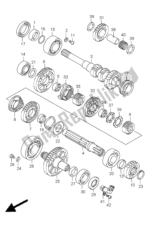 Tutte le parti per il Trasmissione (2) del Suzuki LT A 750 XZ Kingquad AXI 4X4 2011