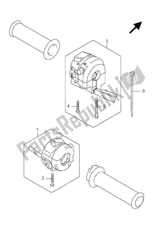 Todas las partes para Interruptor De La Manija de Suzuki GSX 650 FA 2012