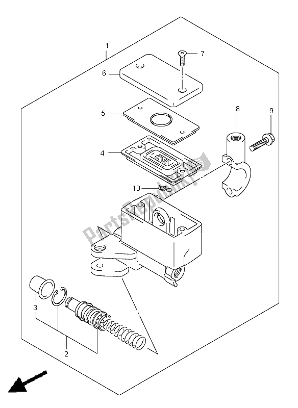 Toutes les pièces pour le Maître-cylindre Avant du Suzuki DL 1000 V Strom 2003