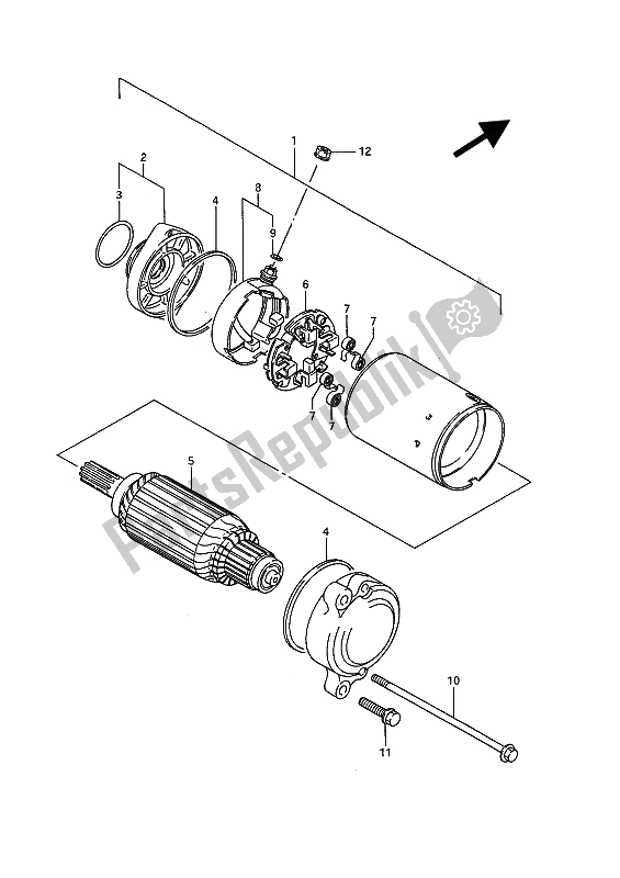 Todas las partes para Motor De Arranque de Suzuki VS 1400 Glpf Intruder 1992