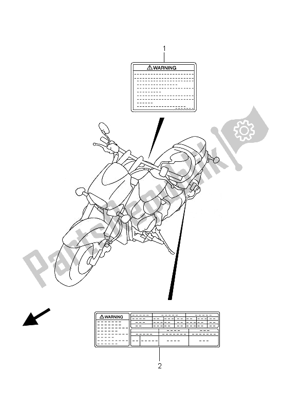 Tutte le parti per il Etichetta del Suzuki VZ 800 Intruder 2010