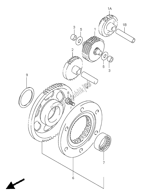 Toutes les pièces pour le Embrayage De Démarrage du Suzuki DR 650 SE 1999