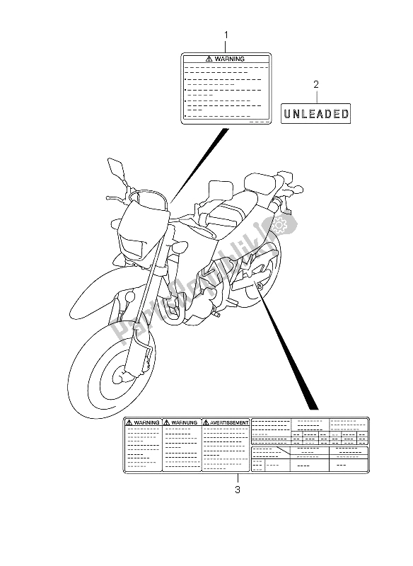 Wszystkie części do Etykieta Suzuki DR Z 400 SM 2006