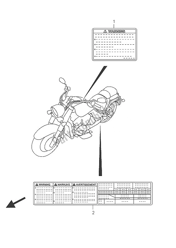 Todas las partes para Etiqueta (vlr1800 E2) de Suzuki C 1800R VLR 1800 Intruder 2011