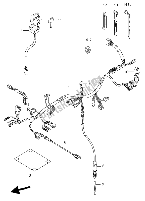 All parts for the Wiring Harness of the Suzuki LT F 250 Ozark 2005