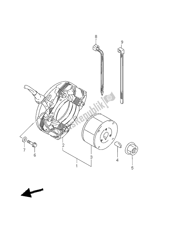 All parts for the Magneto of the Suzuki RM 85 SW LW 2008