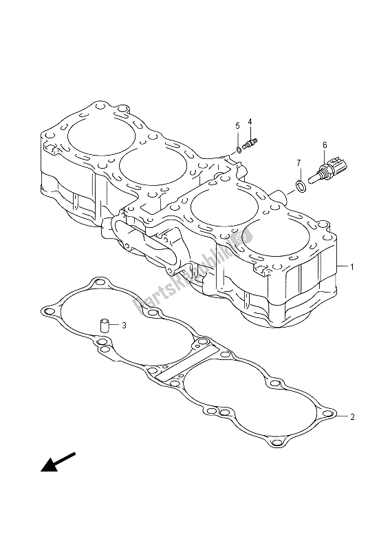 Wszystkie części do Cylinder Suzuki GSF 650 Sasa Bandit 2012