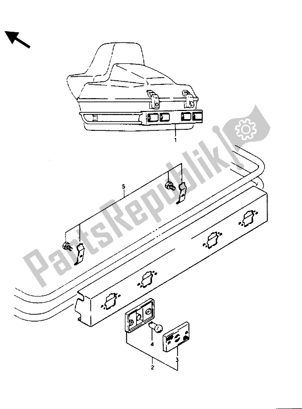 Alle onderdelen voor de Reiskoffer Markeringslampenset van de Suzuki GV 1400 GD 1988