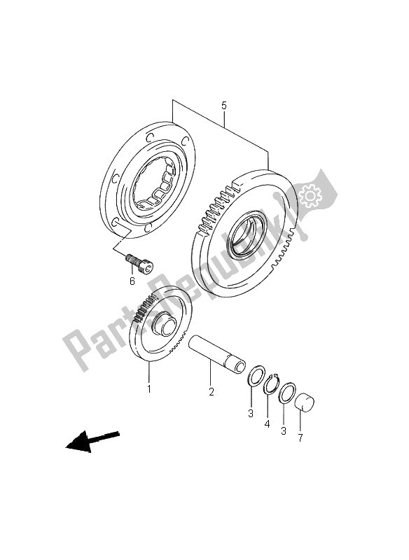 Todas las partes para Embrague De Arranque de Suzuki GSX R 750W 1995