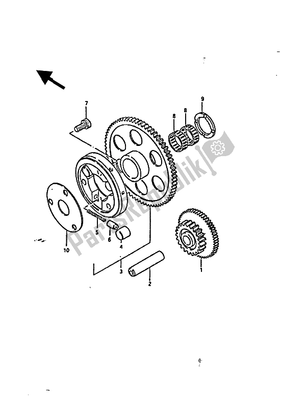 Toutes les pièces pour le Embrayage De Démarrage du Suzuki GS 850G 1986