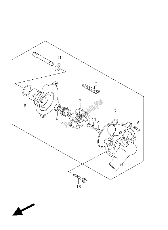 Tutte le parti per il Pompa Dell'acqua del Suzuki GSR 750 2011