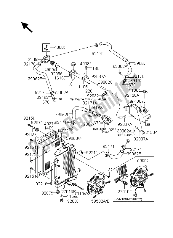 Todas las partes para Radiador de Suzuki VZ 1600 Marauder 2004