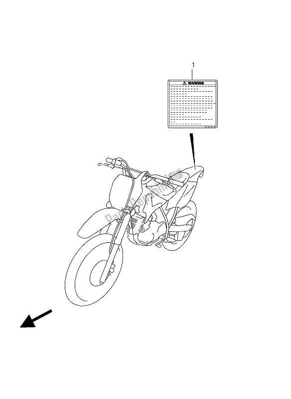 Alle onderdelen voor de Label (sw-e28) van de Suzuki DR Z 125 SW LW 2012