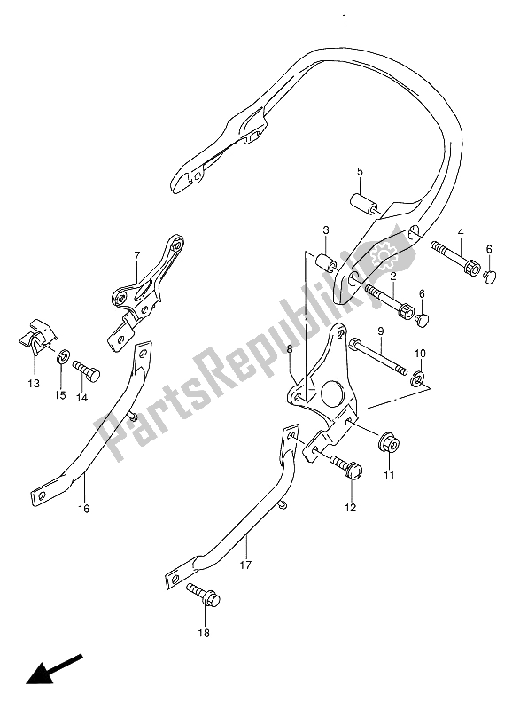 Tutte le parti per il Maniglia Per Passeggero del Suzuki GSX 600 FUU2 1993