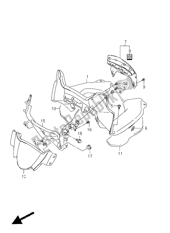 Todas las partes para Panel Medidor de Suzuki GSX 650 FA 2011