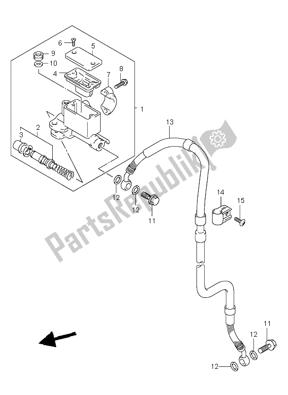 Todas las partes para Cilindro Maestro Delantero de Suzuki DR Z 400S 2004