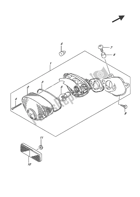 Toutes les pièces pour le Feu Arrière Combiné du Suzuki RV 125 2016