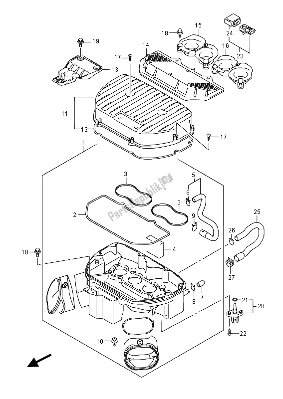 Todas as partes de Filtro De Ar do Suzuki GSX R 600 2014