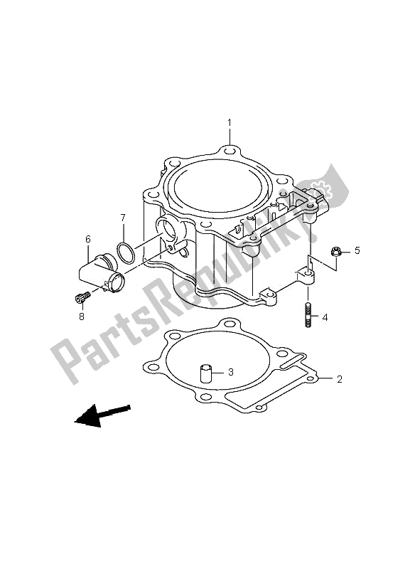 Tutte le parti per il Cilindro del Suzuki LT A 700X Kingquad 4X4 2007