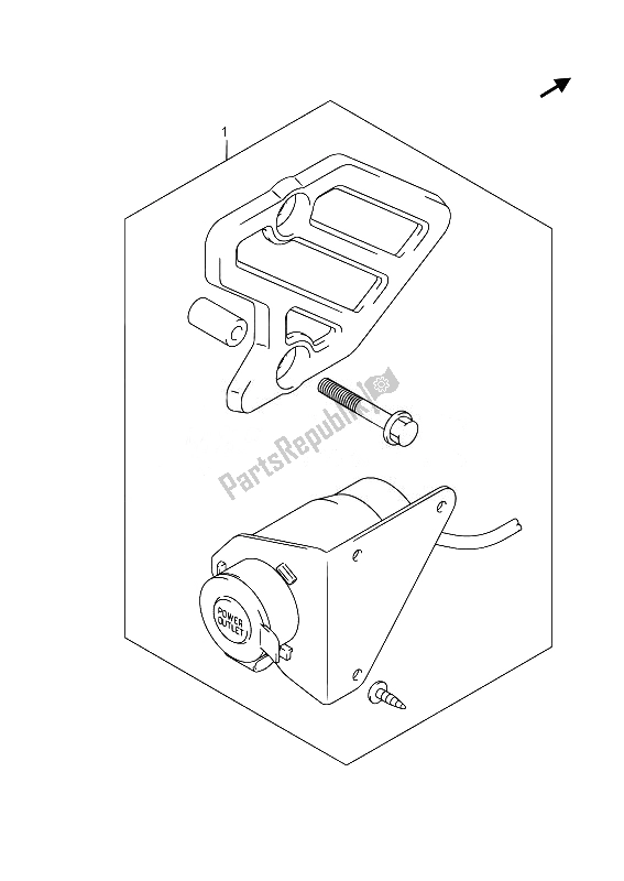 Tutte le parti per il Set Di Terminali Di Alimentazione (opzionale) del Suzuki DL 650A V Strom 2014