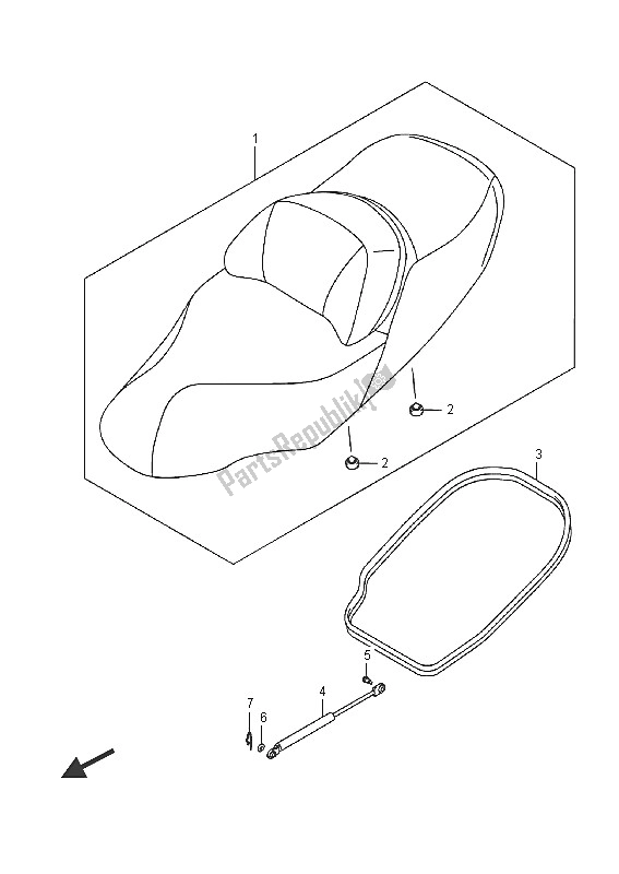 All parts for the Seat (an650z) of the Suzuki AN 650Z Burgman Executive 2016