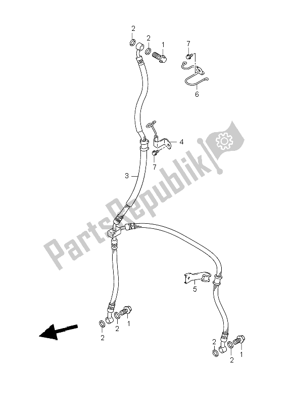 Alle onderdelen voor de Voorremslang van de Suzuki DL 1000 V Strom 2009