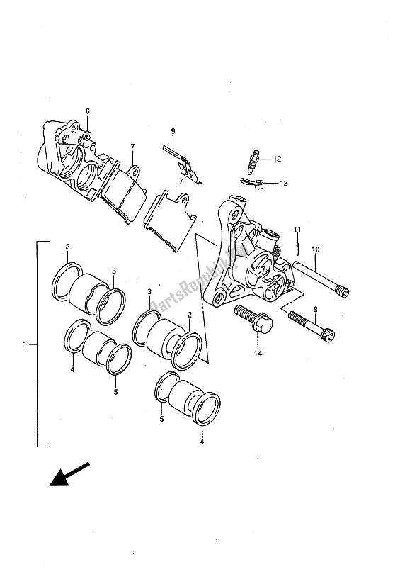 Tutte le parti per il Pinze Anteriori del Suzuki GSX R 1100 1992